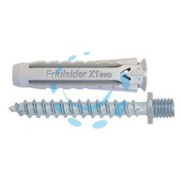 TASSELLO IN NYLON UNIVERSALE VITE DOPPIO FILETTO ZINCATA BIANCA X1 EVO - ø mm.6x30 vite doppio filetto ø mm.6 