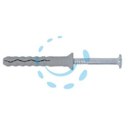 TASSELLO PREMONTATO IN NYLON BORDO SVASATO CON VITE ZINCATA BIANCA TSS - ø mm.5x30 vite ø mm.3,4x35 spess.fissaggio mm.5