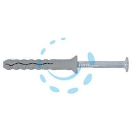 TASSELLO PREMONTATO IN NYLON BORDO SVASATO CON VITE ZINCATA BIANCA TSS - ø mm.6x60 vite ø mm.3,8x55 spess.fissaggio mm.30