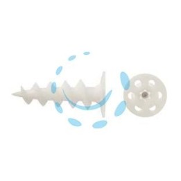 TASSELLO PER FISSAGGI SU PANNELLI ISOLANTI AUTOPERFORANTE FOX - ø mm.25x50 - spessore fissaggio mm.30