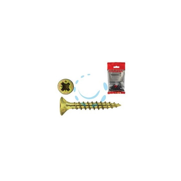 VITI PER TRUCIOLARE TPS POZIDRIVE IN ACCIAO ZINCATA GIALLA VBU - ø mm.4,5x50 in blister pz.25