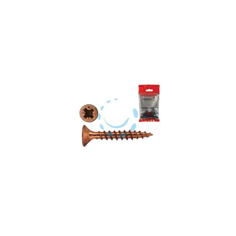 VITI PER TRUCIOLARE TPS POZIDRIVE BRONZATE - ø mm.3,5x18 in blister pz.50