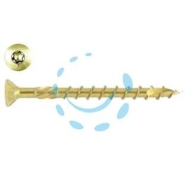 VITI PER TRUCIOLARE TESTA SVASATA TORX ACCIAIO ZINCATO GIALLO VBU-PRO - ø mm.4x80 filetto mm.40 - torx T20