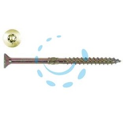 VITI TRUCIOLARE TESTA SVASATA TORX ACCIAIO ZINCATO GIALLO FM-WOOD PRO - ø mm.8x220 filetto mm.100