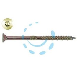 VITI TRUCIOLARE TESTA SVASATA TORX ACCIAIO ZINCATO GIALLO FM-WOOD PRO - ø mm.10x300 filetto mm.100