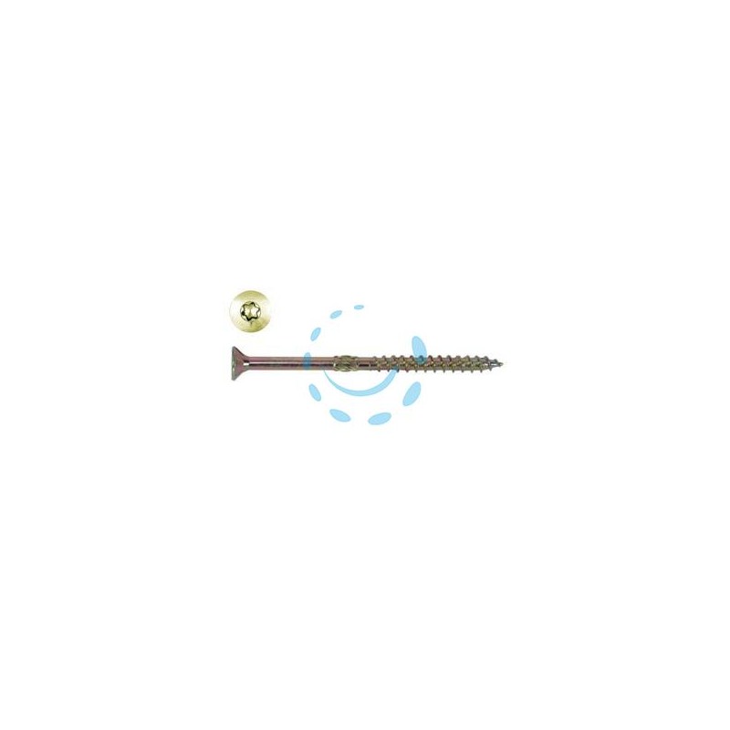 VITI TRUCIOLARE TESTA SVASATA TORX ACCIAIO ZINCATO GIALLO FM-WOOD PRO - ø mm.10x380 filetto mm.100