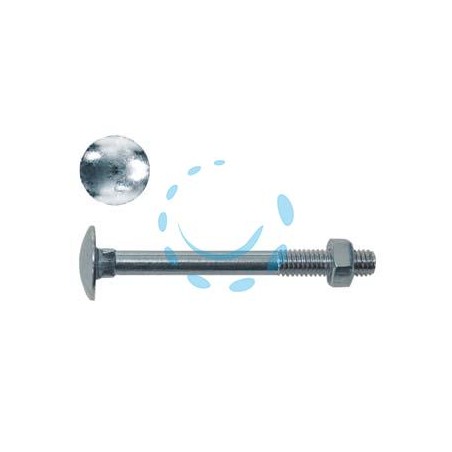 CAVICCHIA ACCIAIO TESTA TONDA CON DADO - ø mm.8x120