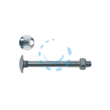CAVICCHIA ACCIAIO TESTA TONDA CON DADO IN BLISTER - ø mm.6x20 in blister pz.15 (A)