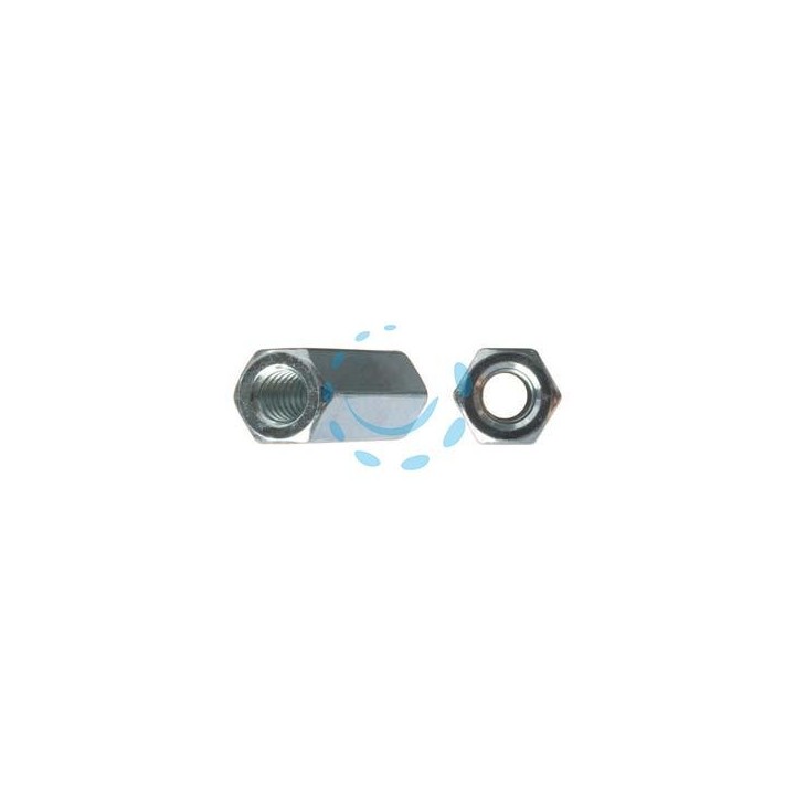 MANICOTTO ESAGONALE DI GIUNZIONE FILETTATO ZINCATO - M 16 ø mm.24x50