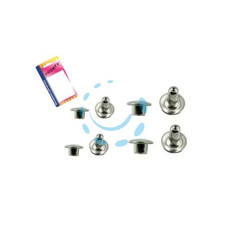 RIVETTI MASCHIO FEMMINA NICHELATI IN BLISTER - 033, in bl.15 pz.