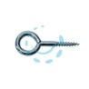 OCCHIOLO CON VITE PER LEGNO - 21x80 - ø mm.4,5x30