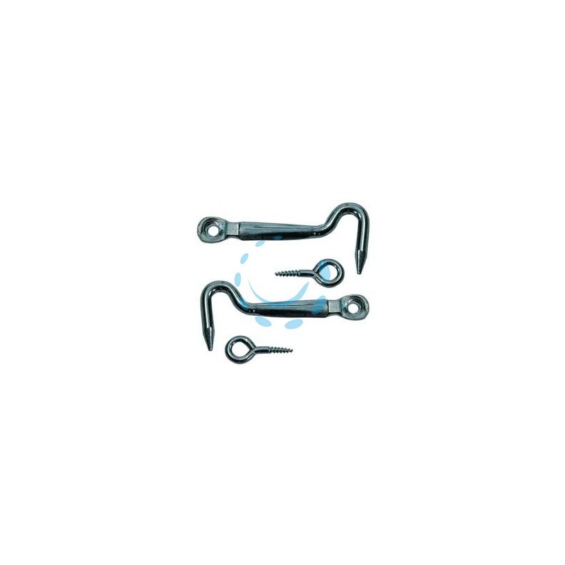 GANCI PIATTI CON OCCHIOLINI - mm.40 DX 1"1/2