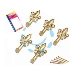 GANCI PER QUADRI GIGLIO ORO MM.33 IN BLISTER - in bl.5 pz.