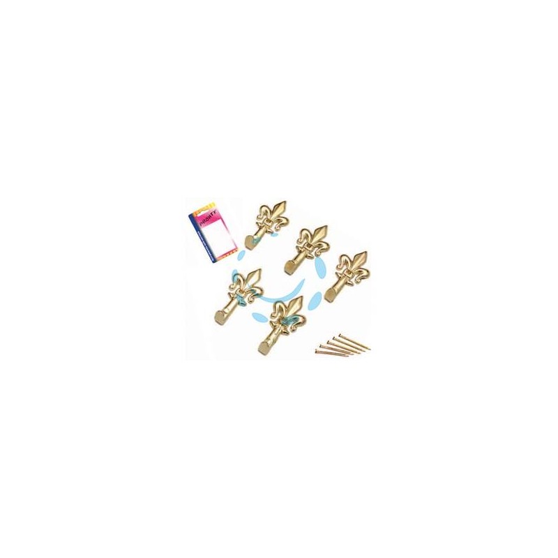 GANCI PER QUADRI GIGLIO ORO MM.33 IN BLISTER - in bl.5 pz.