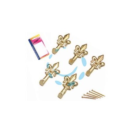GANCI PER QUADRI GIGLIO ORO MM.33 IN BLISTER - in bl.5 pz.