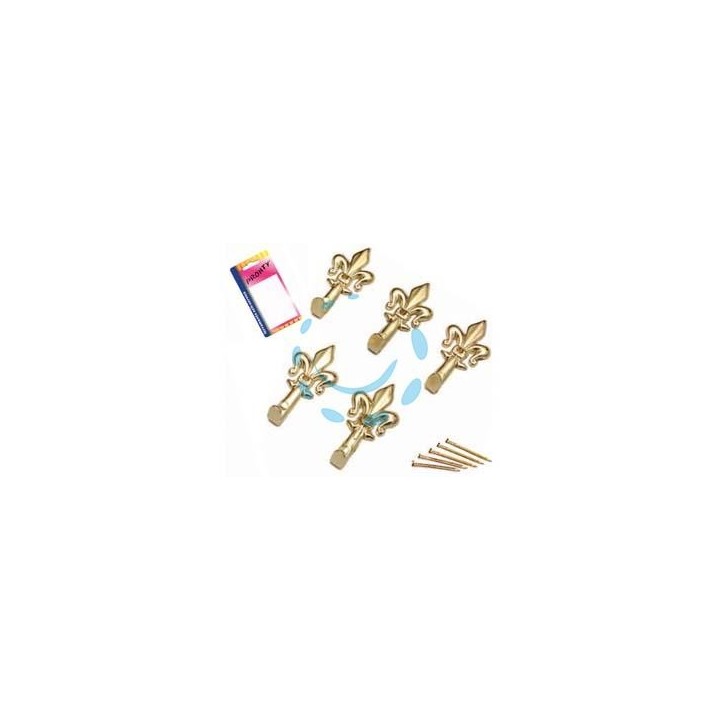 GANCI PER QUADRI GIGLIO ORO MM.33 IN BLISTER - in bl.5 pz.