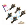GANCI PER QUADRI GIGLIO BRONZO MM.33 IN BLISTER - in bl.5 pz.
