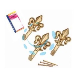 GANCI PER QUADRI GIGLIO ORO GRANDI IN BLISTER - mm.47, in bl.3 pz.