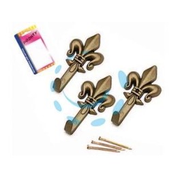 GANCI PER QUADRI GIGLIO BRONZO MM.47 IN BLISTER - in bl.3 pz.