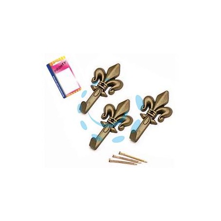 GANCI PER QUADRI GIGLIO BRONZO MM.47 IN BLISTER - in bl.3 pz.
