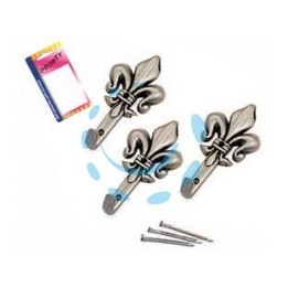 GANCI PER QUADRI GIGLIO ARGENTO MM.47 IN BLISTER - in bl.3 pz.