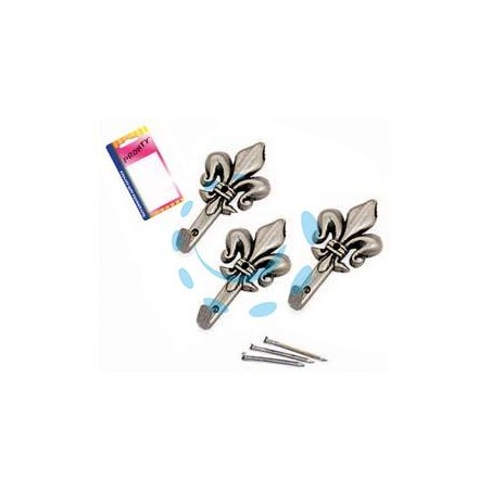 GANCI PER QUADRI GIGLIO ARGENTO MM.47 IN BLISTER - in bl.3 pz.
