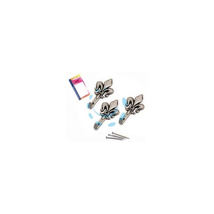 GANCI PER QUADRI GIGLIO ARGENTO MM.47 IN BLISTER - in bl.3 pz.