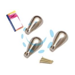GANCI PER QUADRI A GOCCIA CROMO IN BLISTER - mm.27, in bl.3 pz.