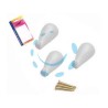 GANCI PER QUADRI A GOCCIA BIANCHI IN BLISTER - mm.27, in bl.3 pz.