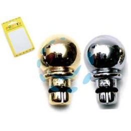TERMINALE A SFERA PER TUBO - oro conf. bl.2 pz.