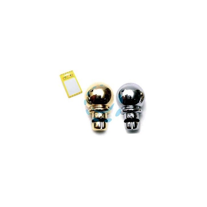 TERMINALE A SFERA PER TUBO - oro conf. bl.2 pz.