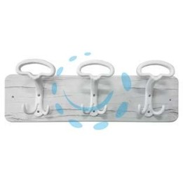 PORTABITI SHABBY CHIC 3 POSTI BIANCO - cm.48x16,5h.