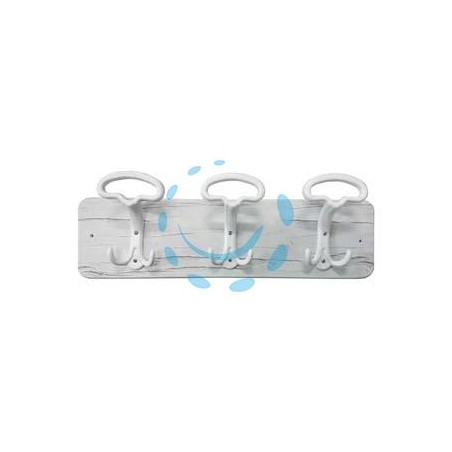 PORTABITI SHABBY CHIC 3 POSTI BIANCO - cm.48x16,5h.