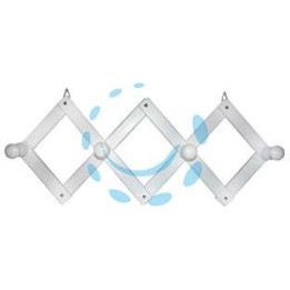 APPENDIABITI ESTENSIBILE IN LEGNO 4 POSTI BIANCO - cm.24x50