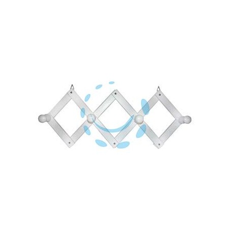 APPENDIABITI ESTENSIBILE IN LEGNO 4 POSTI BIANCO - cm.24x50