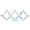 APPENDIABITI ESTENSIBILE IN LEGNO 4 POSTI BIANCO - cm.24x50
