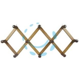 APPENDIABITI ESTENSIBILE IN LEGNO 10 POSTI NOCE - cm.32x79