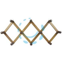 APPENDIABITI ESTENSIBILE IN LEGNO 10 POSTI NOCE - cm.32x79