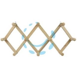 APPENDIABITI ESTENSIBILE IN LEGNO 10 POSTI NATURALE - cm.32x79