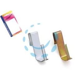 GANCI PER BRIS BRIS PER INFISSI IN ALLUMINIO IN BLISTER - acciaio verniciato bianco, in bl.4 pz.
