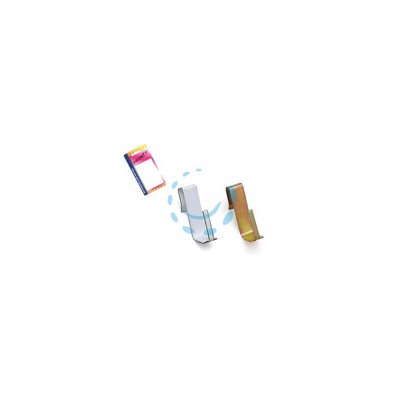 GANCI PER BRIS BRIS PER INFISSI IN ALLUMINIO IN BLISTER - acciaio verniciato bianco, in bl.4 pz.