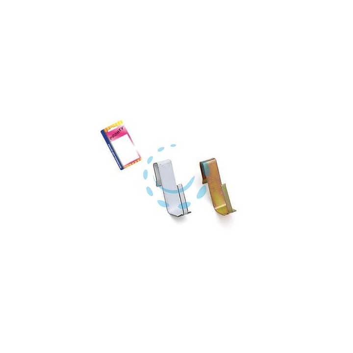 GANCI PER BRIS BRIS PER INFISSI IN ALLUMINIO IN BLISTER - acciaio verniciato bianco, in bl.4 pz.