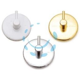 GANCIO PER BRIS BRIS TONDO IN METALLO - colore bianco