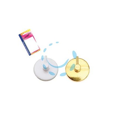 GANCIO PER BRIS BRIS TONDO IN METALLO IN BLISTER - oro, in bl. 2 pz.