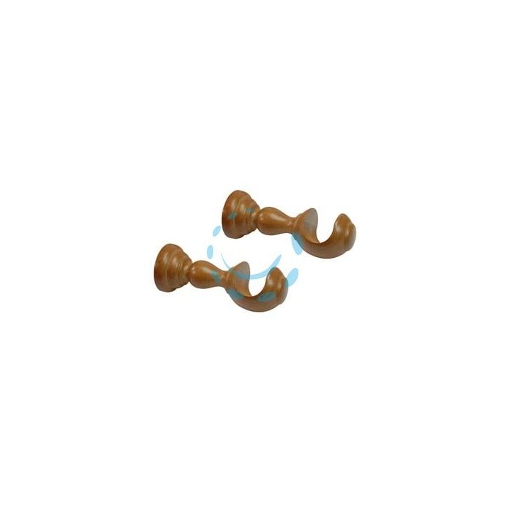 SUPPORTO APERTO Ø MM.35 IN LEGNO OLMO PER SCORRITENDA - cm.10