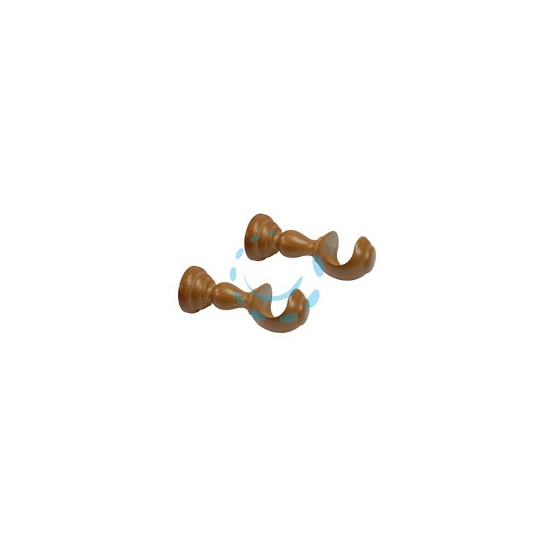 SUPPORTO APERTO Ø MM.35 IN LEGNO OLMO PER SCORRITENDA - cm.18