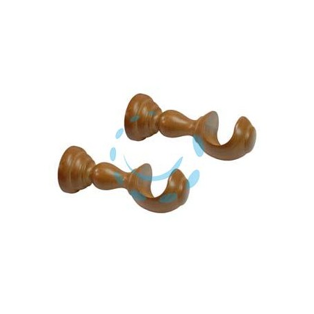 SUPPORTO APERTO Ø MM.35 IN LEGNO OLMO PER SCORRITENDA - cm.18