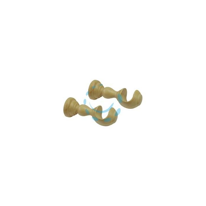 SUPPORTO APERTO Ø MM.35 IN LEGNO NATURALE PER SCORRITENDA - cm.10