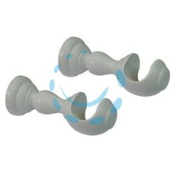 SUPPORTO APERTO Ø MM.35 IN LEGNO BIANCO PER SCORRITENDA - cm.10