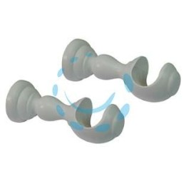 SUPPORTO APERTO Ø MM.35 IN LEGNO BIANCO PER SCORRITENDA - cm.18